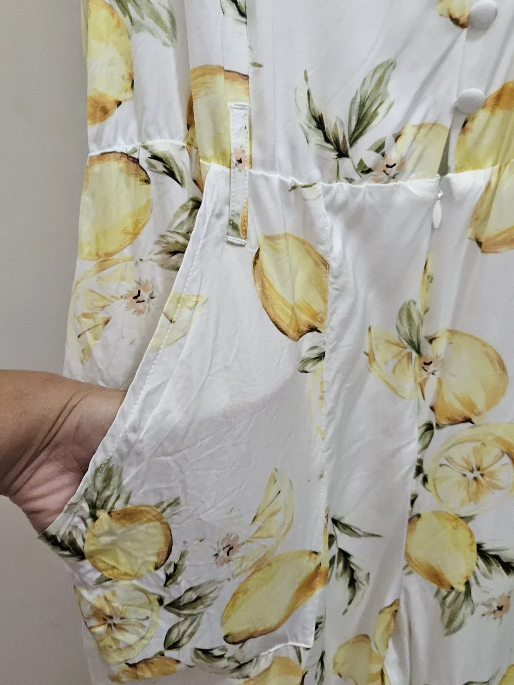 For Love And Lemons Limonada White Lemon-Print Cropped Jumpsuit